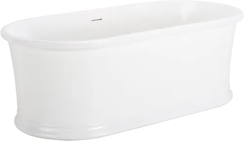 Miniatura 5 de Signature Hardware 449036 Halliford - Bañera independiente de acrílico (66 pulgadas), color blanco