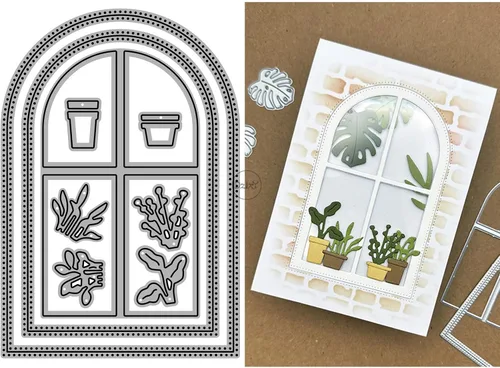 Miniatura 29 de DzIxY Casas Troqueles de corte de metal para kit de fabricación de tarjetas, troquelados de papel en relieve, plantillas de máquina de álbumes