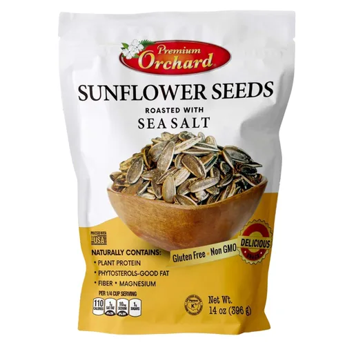 MIXED NUTS - Semillas de girasol tostadas de Premium Orchard – Semillas de girasol originales ligeramente saladas en cáscara con sal marina, sin