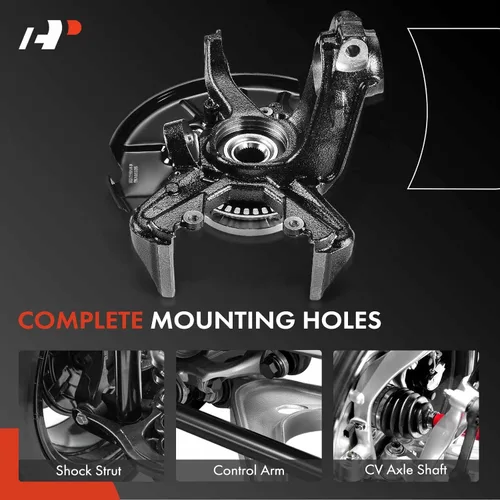 Miniatura 8 de A-Premium Conjunto de cubo de cojinete de rueda y nudillo de dirección delantero izquierdo compatible con Volkswagen Jetta 1999-2005, Golf 1999-2006