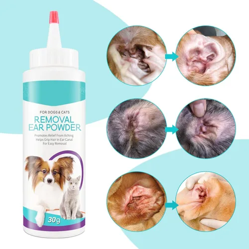Miniatura 8 de ZIXAOK Limpiador de Orejas para Perros 30g - Polvo para la Remoción de las Orejas para Mascotas, Tratamiento para Infección de Orejas de Perro