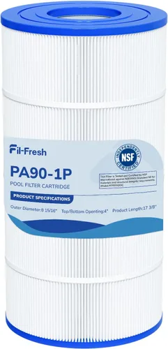Fil-fresh Cartuchos de filtro de piscina C900 compatibles con Hayward C900, repuesto para Pleatco PA90, Hayward CX900RE, Unicel C-8409, 90 pies