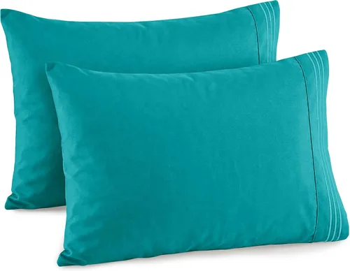 Miniatura 23 de Elegant Comfort Juego de fundas de almohada de 2 piezas de calidad hotelera, lujosas y suaves fundas de almohada de calidad egipcia de 1500 hilos