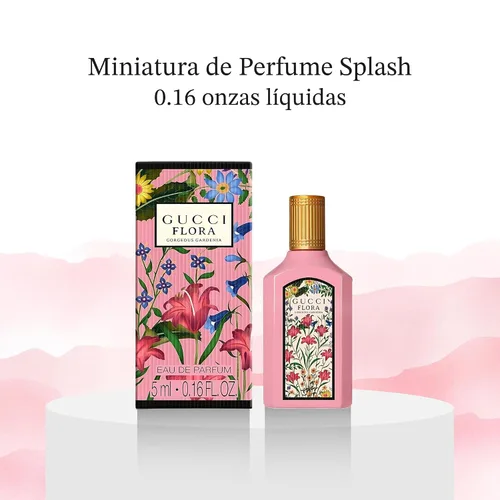 Miniatura 2 de Gucci Flora Gorgeous Gardenia Perfume para mujer EDP Mini Splash Top 0.16 fl oz