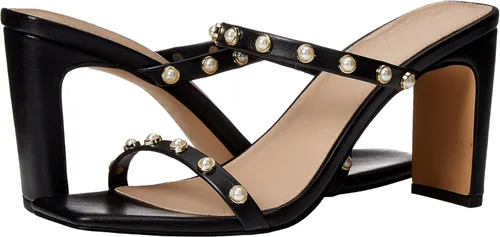 Miniatura 6 de The Drop Sandalias Avery de tacón alto con dos correas y punta cuadrada para mujer