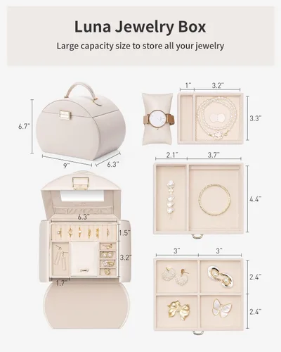 Miniatura 5 de Joyero estilo princesa del equipo de diseño de los Países Bajos, fabuloso regalo para niñas, regalos de Navidad y cumpleaños para niñas de 9, 10