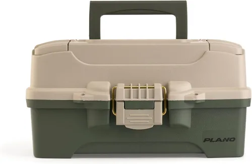 Miniatura 7 de Caja de señuelos de pesca marca Plano, de dos bandejas con doble acceso superior, Multi Azul/Blanco