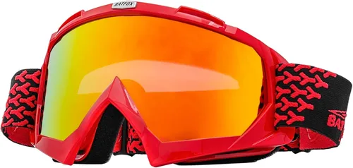 Miniatura 27 de BATFOX Gafas de Motocicleta Gafas Protectoras Moto de Cross Motocross Seguridad ATV Táctica Conducción (Azul Negro, Adulto)