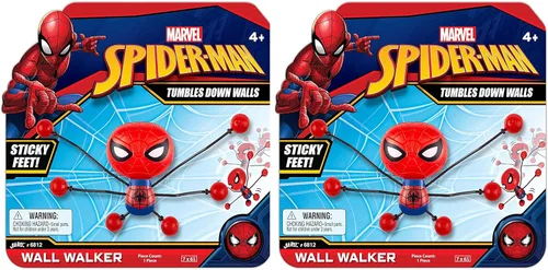 JA-RU Spiderman - Gastador elástico de ventana (2 unidades) | Escalador de pared y caminante de ventana, juguete pegajoso de Marvel Avengers