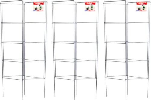 Jaula de Vegetales Plegable Cuadrada Cedar Ridge – Soporte de Plantas de Alta Resistencia para Contenedores y Jardines de Espacios Pequeños – Ideal