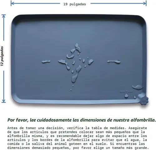 Miniatura 6 de Hoki Found Bandeja de silicona para mascotas. Tapete antideslizante para mascotas. Tapete de alimentación para perros y gatos. Tapete
