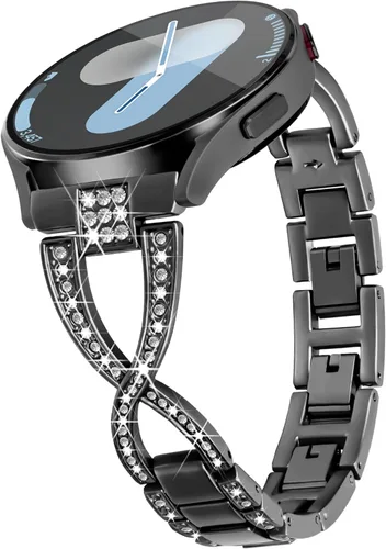 Miniatura 10 de Correa para Galaxy Watch 4 en forma de X para Samsung Galaxy Watch 4 y 5, correa de 1.575 pulgadas (1.575 in) con protector de pantalla, liberación
