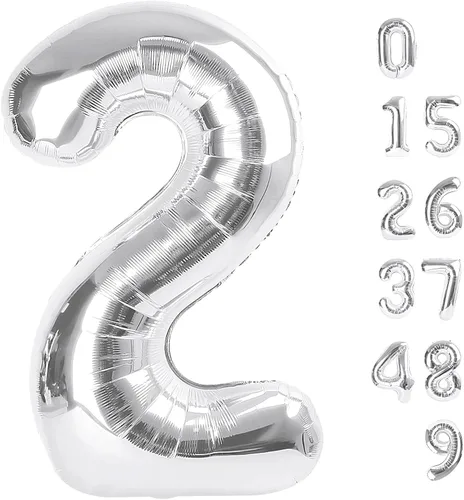 Miniatura 52 de Globos de números de 5 globos de 40 pulgadas, decoraciones de cumpleaños azules para niños y niñas, globos de números azul marino grandes