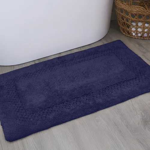 Miniatura 23 de Home Weavers Classy - Juego de alfombras de baño 100 % algodón, decoración de baño, lavable, extrasuave y absorbente, tapete de cocina, juego de Aqua