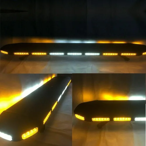 Miniatura 6 de 47" Barra de Luz de 108 LED para Coche - Luces Estroboscópicas Ámbar de Advertencia Con 15 Modos de Parpadeo para Construcción, Camiones de 47" 108