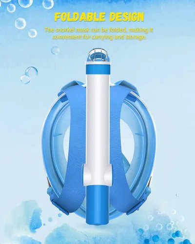 Miniatura 7 de WSTOO Kids Full Face Snorkel Masks,Suitable for Beginners Dry Top Snorkeling Gear,Can Your Mouth or Nose to Breathe,180 Degrees Panoramic