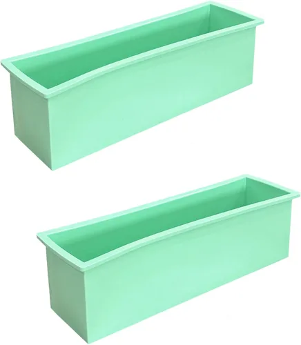 Miniatura 17 de Molde de Pan de Jabón de Silicona Rectangular Flexible con Caja de Madera para Suministros de Fabricación de Jabón de 42oz.. Morado