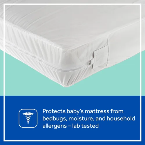 Miniatura 2 de Sealy Baby SafetyCase Protector de colchón impermeable transpirable para cuna, funda de cama infantil, funda de cama con cremallera, sin ruido