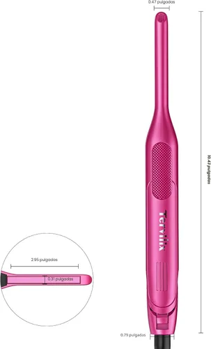 Miniatura 7 de Terviiix Mini plancha plana y alisador de pelo para cabello corto, puntas y corte pixie - plancha de lápiz delgada de 0,79 cm para cabello bebé