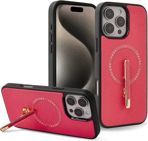 Miniatura 17 de CUSTYPE Funda para iPhone 13 Pro Max de 6.7 pulgadas con soporte, funda de cuero delgada con soporte de 2 vías, compatible con MagSafe, funda