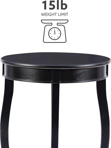 Miniatura 4 de Powell Mesa redonda para muebles con estante, color negro