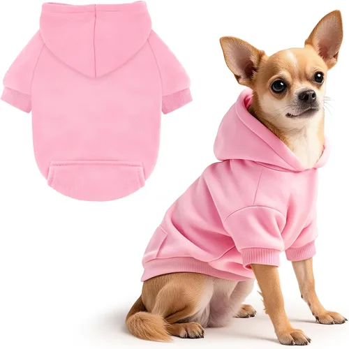 Miniatura 14 de Idepet Sudaderas con capucha para mascotas perros, ropa para perros pequeños, chaleco para chihuahua, abrigo cálido, chaqueta de otoño, conjuntos