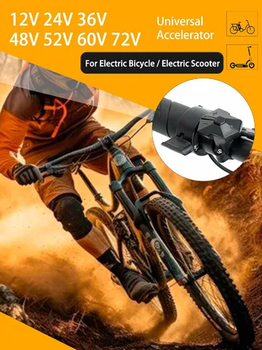 Miniatura 6 de Ebike de acelerador de pulgar, acelerador de pulgar eléctrico para bicicleta con conector macho, acelerador de acelerador de dedo de control