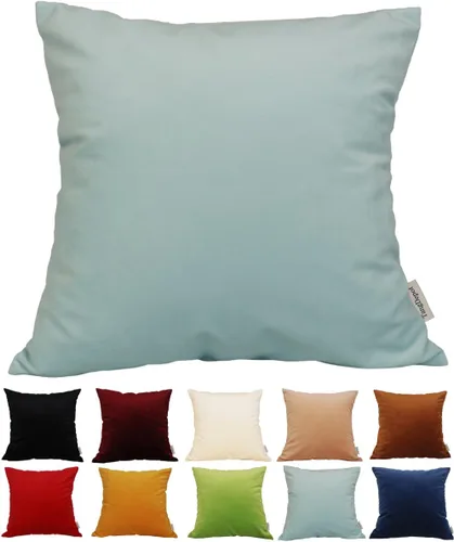 Miniatura 128 de TangDepot - Funda de almohada lisa de terciopelo, funda de cojín supersuave de lujo, muchas opciones de colores y tamaños