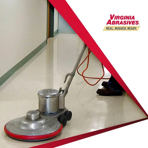 Miniatura 7 de Virginia Abrasives Almohadillas de mantenimiento de suelos blancas de 12 pulgadas, almohadillas no tejidas para limpieza orbital, almohadillas
