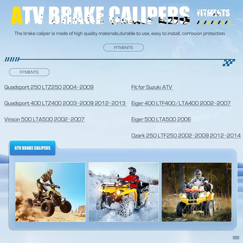Miniatura 6 de Juego de pinzas de freno traseras izquierdas/derechas con pastillas para Polaris Ranger Crew 570/570-4 Ranger 570 800/XP/HD Ranger 900/XP Ranger
