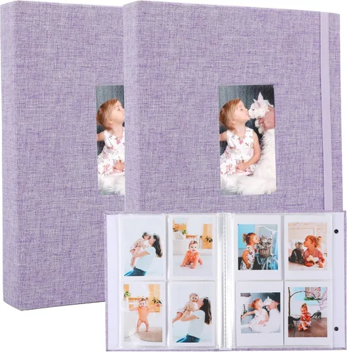Miniatura 17 de Polaroid - Álbum de fotos, pequeño libro de imágenes con capacidad para 280 fotos, libro de recuerdos beige para imágenes de 2 x 3 pulgadas, álbum