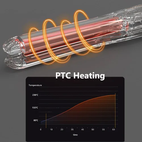 Miniatura 7 de Plancha plana de titanio con pantalla digital para controlar con precisión la temperatura, 1 pulgada para cabellos gruesos y rizados, profesional