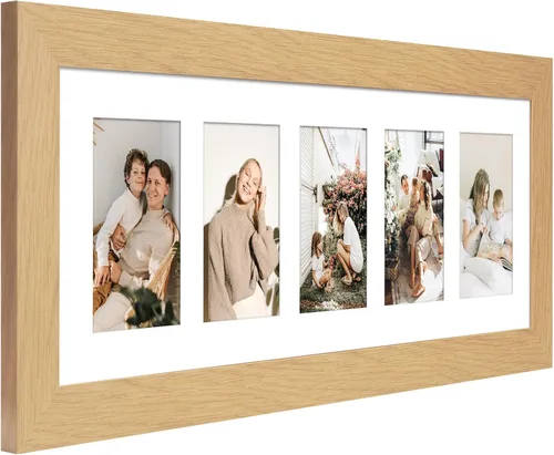 Miniatura 768 de Marcos de Fotos Collage de 13.5X15.5 con 7 Aberturas para Fotos de 4X6, Marco de Fotos Múltiples con Paspartú para Decoración de Pared, Grano