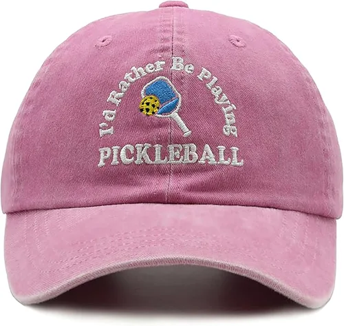 Miniatura 8 de Sombrero de pickleball, regalo de pickleball para hombres y mujeres, gorra de béisbol bordada ajustable con la frase "I'd Rather Be Playing