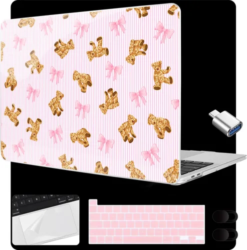 MEEgoodo Funda para MacBook Pro de 13 pulgadas 2022 2021 2020 A2338 M2/M1 A2251 A2289 con Touch ID, fundas rígidas transparentes para laptop con
