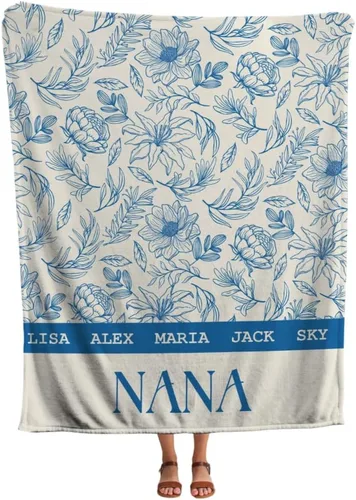 Miniatura 21 de Personalized Grandma Blanket, Gifts for Grandmother from Grand Kids, Name Blankets for Mimi, Gigi, Nana (Grandma 01)