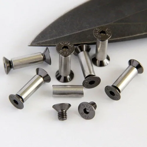 Miniatura 2 de 10 Uds. Cuchillo Mango Perno Remaches Tornillo Sujetador Tuerca DIY Material US