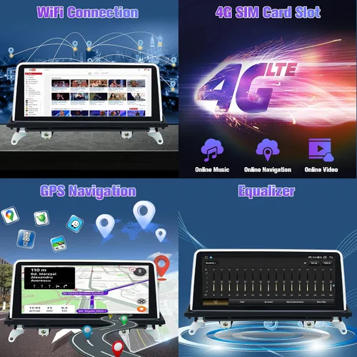 Miniatura 5 de Estéreo para E70 E71: 64G Estéreo de coche con Bluetooth Apple Carplay para BMW E70 E71 CCC 2007-2010, pantalla táctil del mercado de accesorios