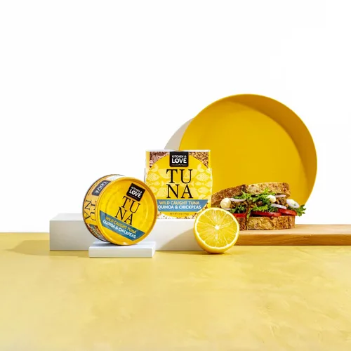 Miniatura 7 de Kitchen & Love Atún atrapado salvaje con quinoa y garbanzos en aceite de oliva, 6 onzas (paquete de 8)