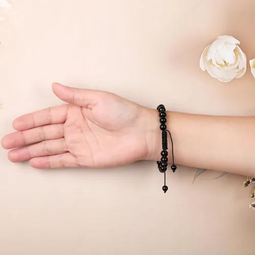 Miniatura 79 de AD Beads Pulseras de piedras preciosas unisex de 0.315 pulgadas (0.315 in), macramé curativo ajustable de 7 a 9 pulgadas Usa esta pulsera