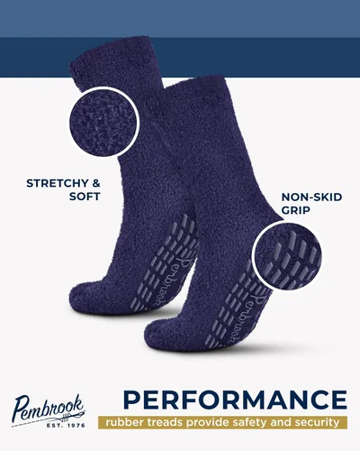 Miniatura 3 de Pembrook Calcetines mullidos con pinzas para mujeres y hombres, calcetines antideslizantescalcetines peludos antideslizantes