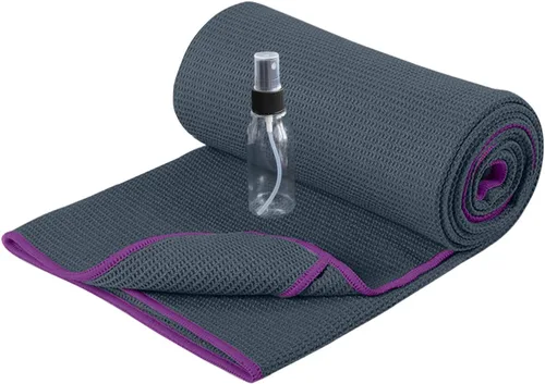 Heathyoga Toalla de yoga caliente antideslizante, toalla de microfibra antideslizante, diseño exclusivo de bolsillos en las esquinas, doble agarre,