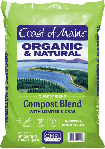 Miniatura 3 de Coast of Maine Quoddy Blend, 1 pies cúbicos (paquete de 2) mezcla de compost orgánico y natural con langosta y cangrejo - Mejora y revitaliza