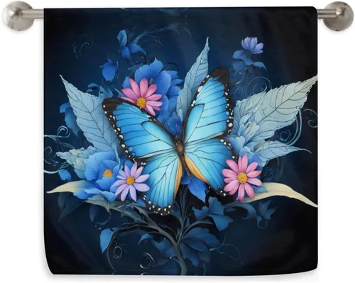 Miniatura 8 de Dujiea Toalla de playa de microfibra, toallas de baño grandes con diseño floral de caballo 3D para mujeres y hombres, toallas de baño de secado