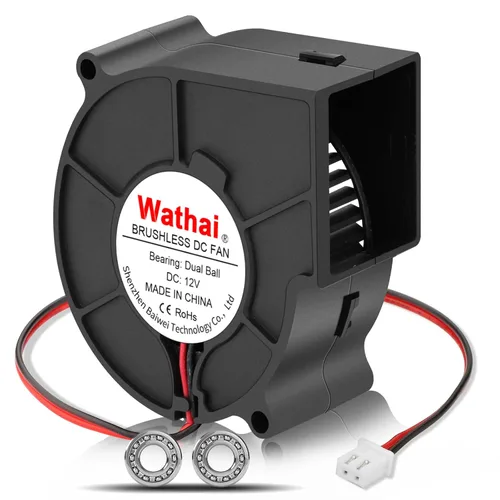 Miniatura 10 de Wathai - Ventilador USB de 75 mm x 30 mm, turbina centrífuga de 5 V para caja de computadora DIY, receptor de cine en casa, impresoras 3D