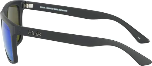 Miniatura 3 de HUK Gafas de sol, lentes polarizadas con marcos de rendimiento, gafas de sol para pesca, deportes y exteriores Espejo azul / negro mate