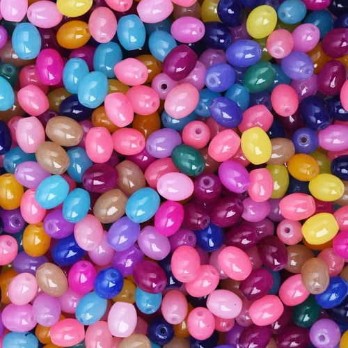 Miniatura 7 de HAAMIIQII Cuentas espaciadoras de piedra libre de jade rojo de 0.394 a 0.630 pulgadas, cuentas sueltas para la fabricación de joyas, pulseras