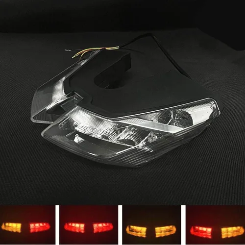 Miniatura 2 de Luces de freno traseras LED intermitentes integradas compatibles con DUCATI HYPERMOTARD 821 939 950 SP 2012-2021 (transparente)