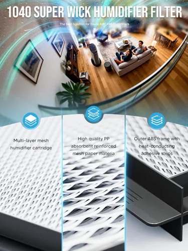 Miniatura 4 de 1040 Super Wick - Filtro humidificador de repuesto para humidificadores Essick Air AIRCARE B40 B40-C 3D6 100 5D6 700 7D6 100 D46 720 CM330AWHT