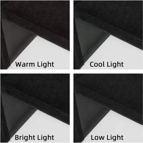 Miniatura 6 de Joydeco Cortinas de terciopelo negro de 63 pulgadas de largo, 2 paneles, cortinas opacas de lujo con bolsillo para barra, cortinas de ventana